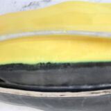 Two-tone ceramic sheet signed 70s