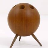 Chandelier Carl Aubock Ball Tripod in Walnut, Austria 1950s