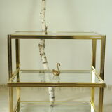 Vintage Hollywood Regency style rolling side table