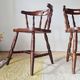 Set of 4 Western Bistro Chairs in Solid Wood – Vintage Pub Style