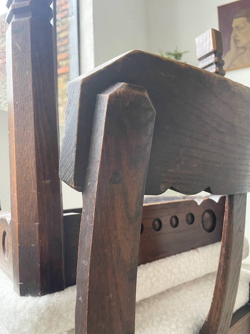 Set of 6 brutalist chairs from the 1940s