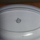 Ancien plat de service motifs fleurs  st amand vintage