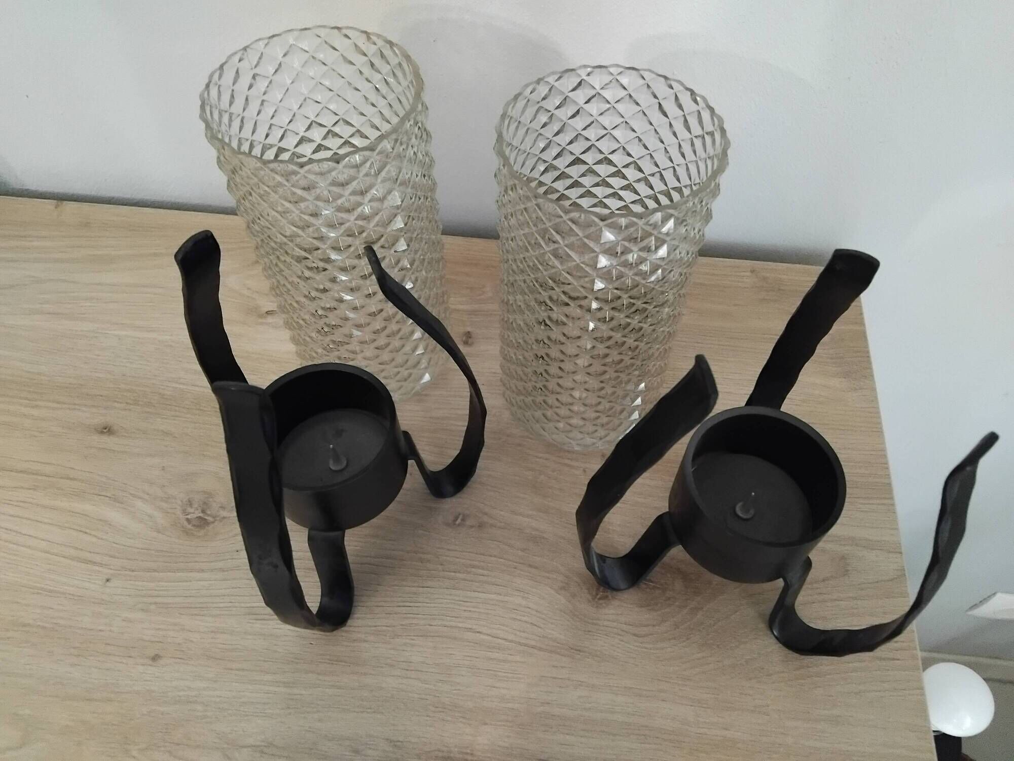 Pair of vintage candle holders from the 50s and 60s design.
