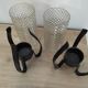Pair of vintage candle holders from the 50s and 60s design.
