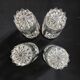 4 vintage water glasses