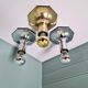 Pair of wall sconces/spotlights in chrome metal, Motoko Ishii