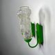 Pair German green wall sconces by Graewe