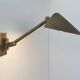 Vintage adjustable wall light, brushed brass, France, 1970