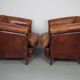 Fauteuil Club Vintage en Cuir Couleur Cognac, Pays-Bas, Set de 2