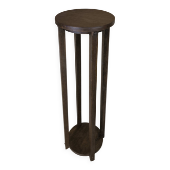 Sellette haute vintage en bois massif