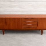 Low teak buffet, vintage Scandinavian style.
