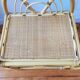 Paire de tables de chevets vintage en rotin clair