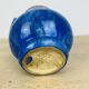 Pierrefonds stoneware art deco vase, tin floral decoration