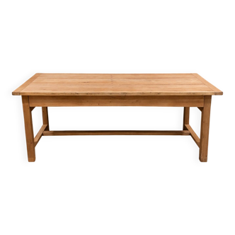 Rustic solid wood table – slatted top