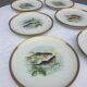 Set 12 plates porcelain fish edge laurel gold Bernardaud