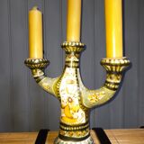 Keraluc quimper faience candlestick