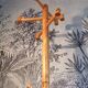 Parrot coat rack in pine 1980