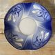 Assiettes  Sarreguemines décor Arum bleu cobalt
