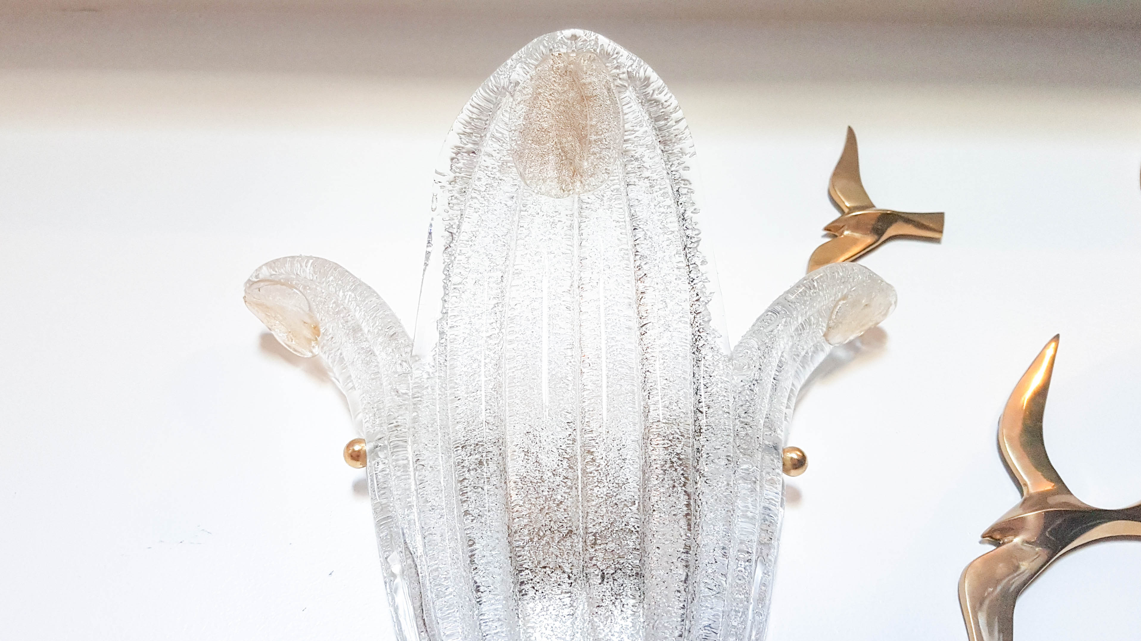 Applique Murano feuilles fleur