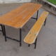 Brewery folding table & 2 benches
