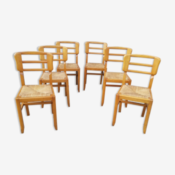 Set de 6 chaises vintage 1950