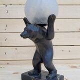 Art deco Bear lamp signed by the artist Irénée Rochard, circa 1930.