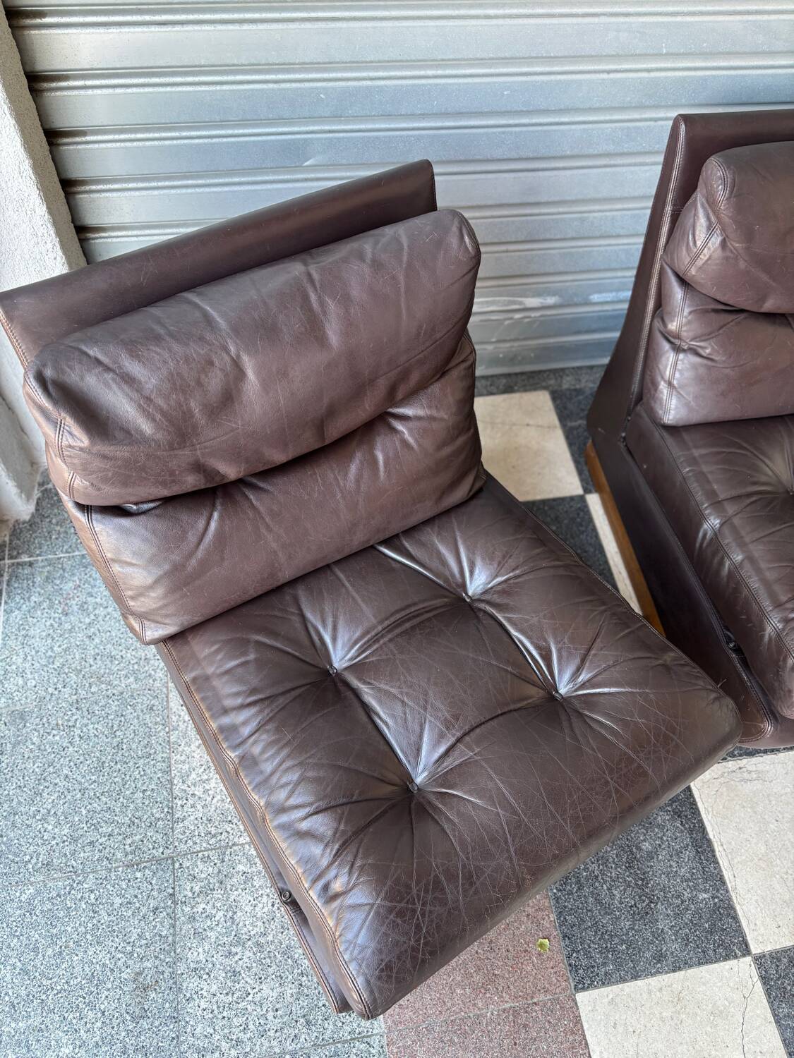Chauffeuse cuir Roche Bobois
