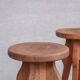 Set of 5 Brutalist Oak Mid-Century Belgium Bar Stools