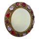 Italian mid-century mirror by Creaciones Gobesso, red & purple Murano rock crystals, 1960s