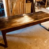 Large country table in cherry wood, late 1800s