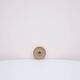 Vintage brown low ceramic candle holder