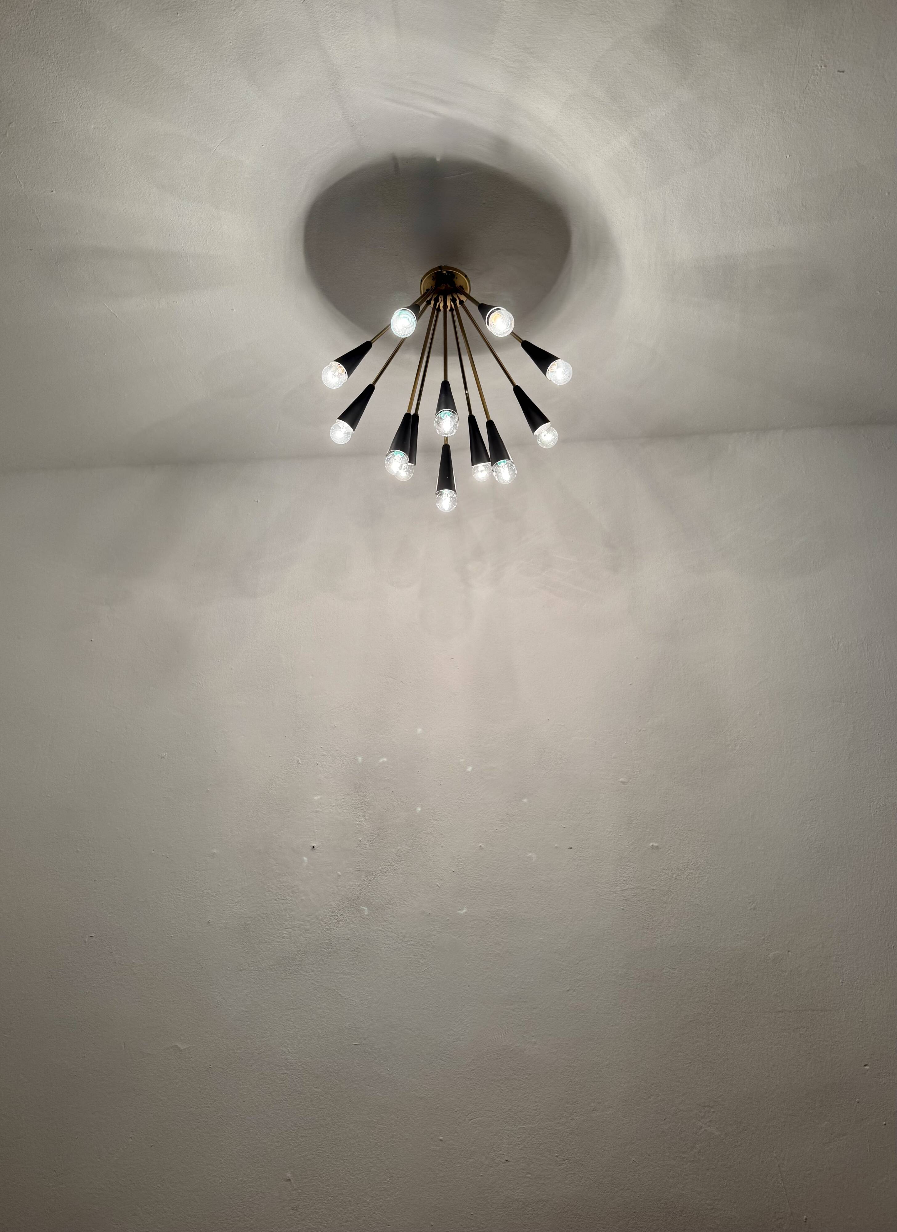 Italian Brass Flush Lamp