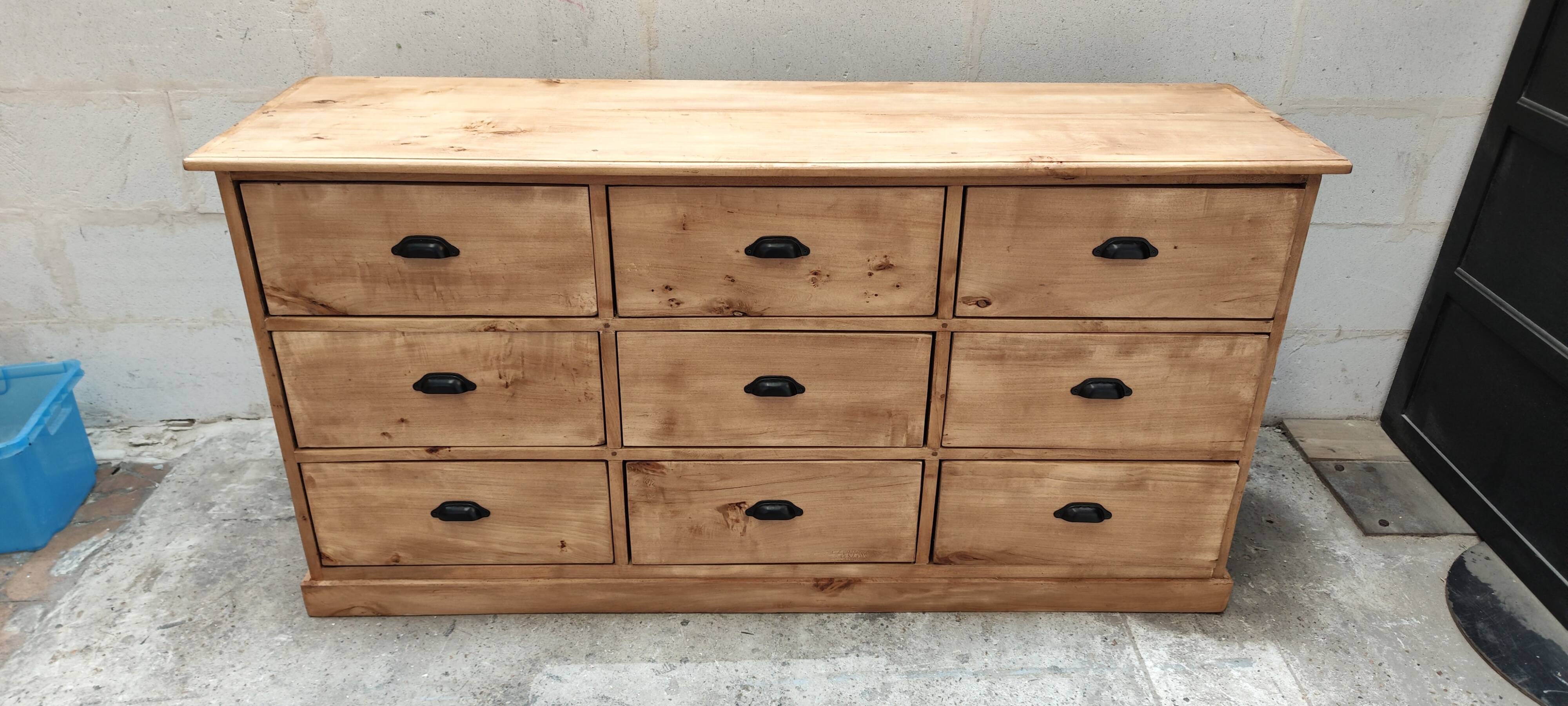 Professional furniture with nine solid wood drawers