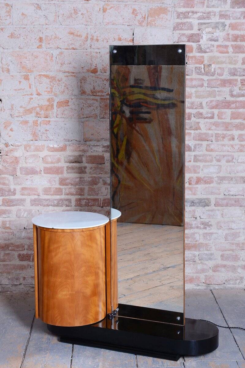 Art Deco Ash Dressing Mirror by J. Halabala for Up Zavody, Czech, 1930s