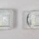 Mid century modern germany cut glass flush mount set 60s