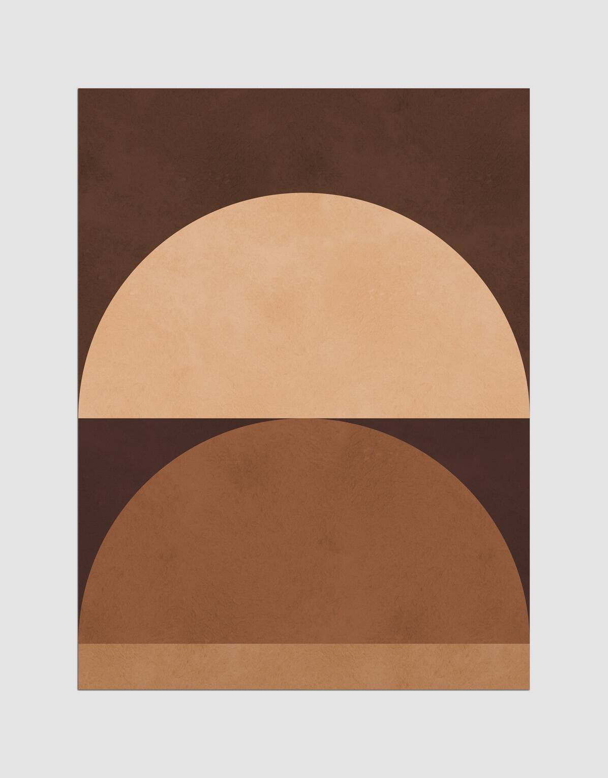 Set of 4 geometric arts in brown tones