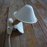 Mushroom lamp with cream white clip, 70s