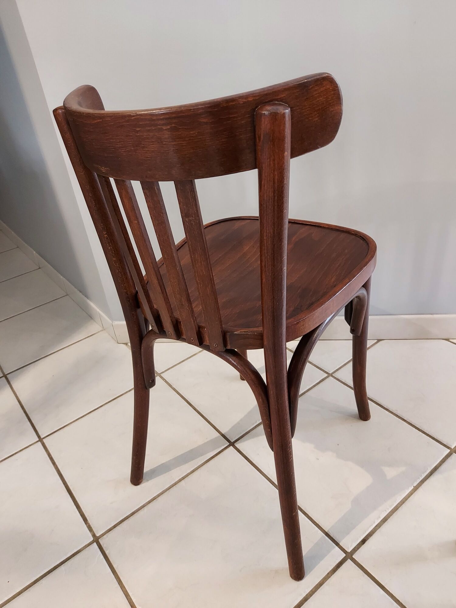 Suite of 6 chairs of Vintage Bistrot 1970s