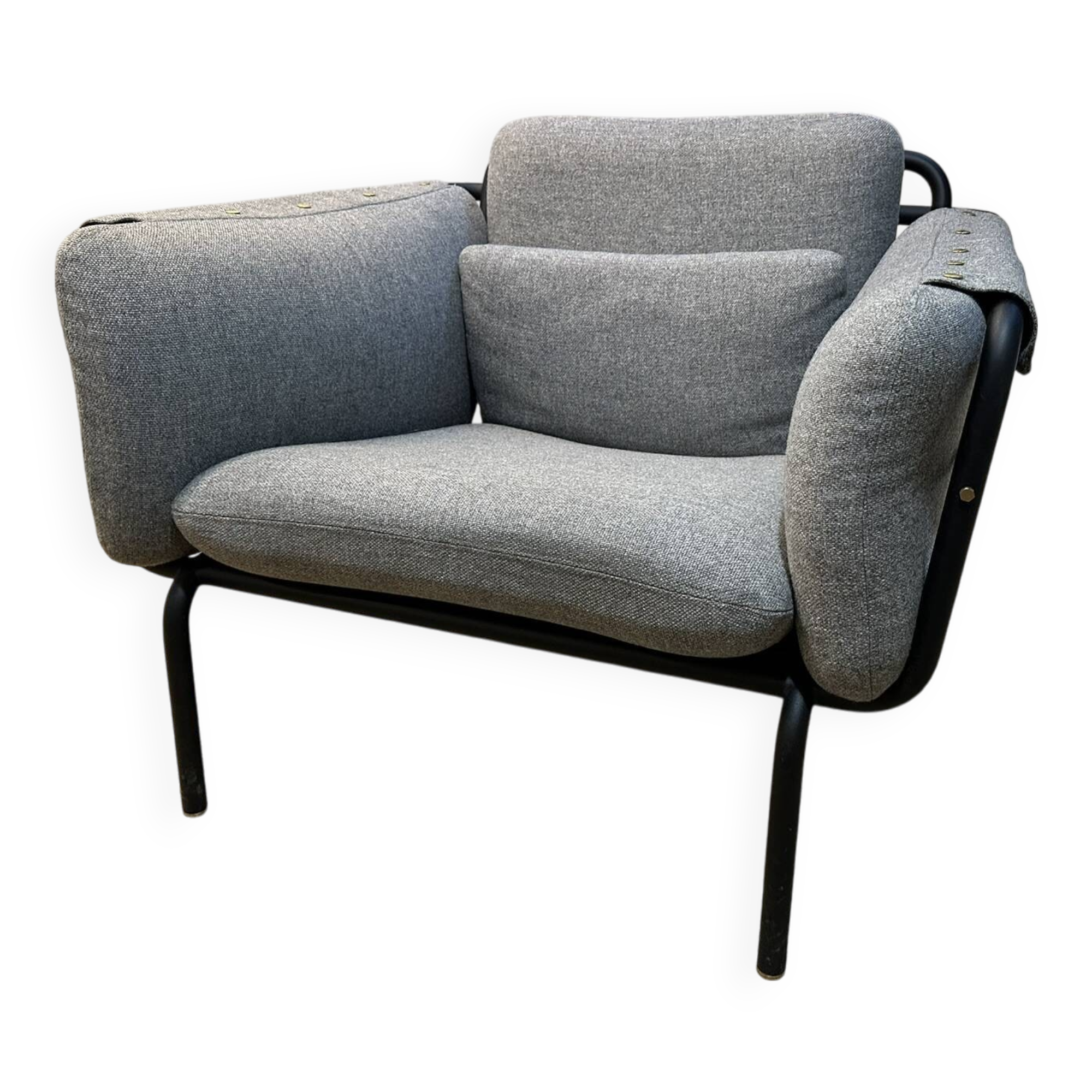Stellar Works Valet Club Chair in Light Grey Premium Fabric