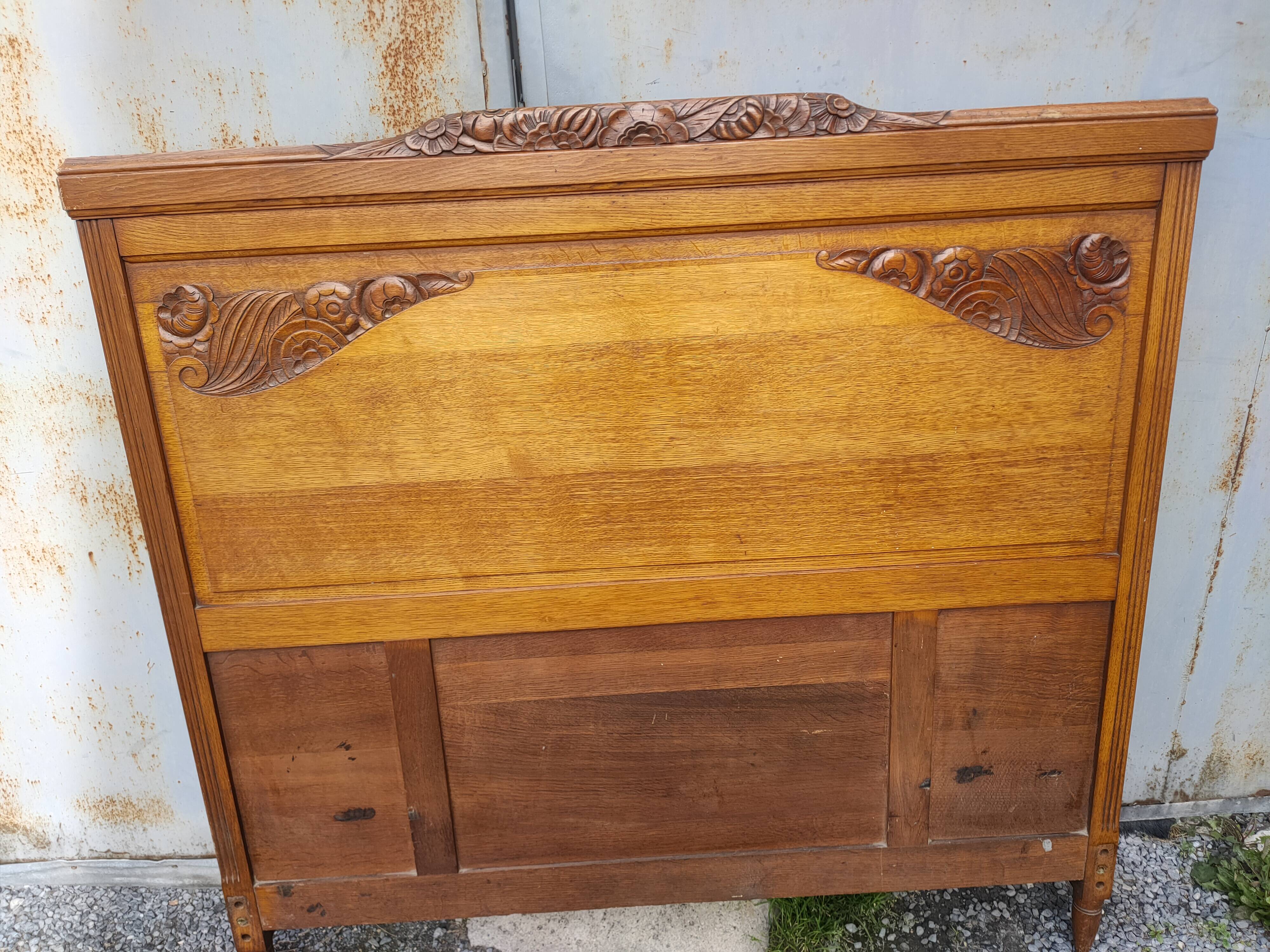 1930s headboard in solid oak