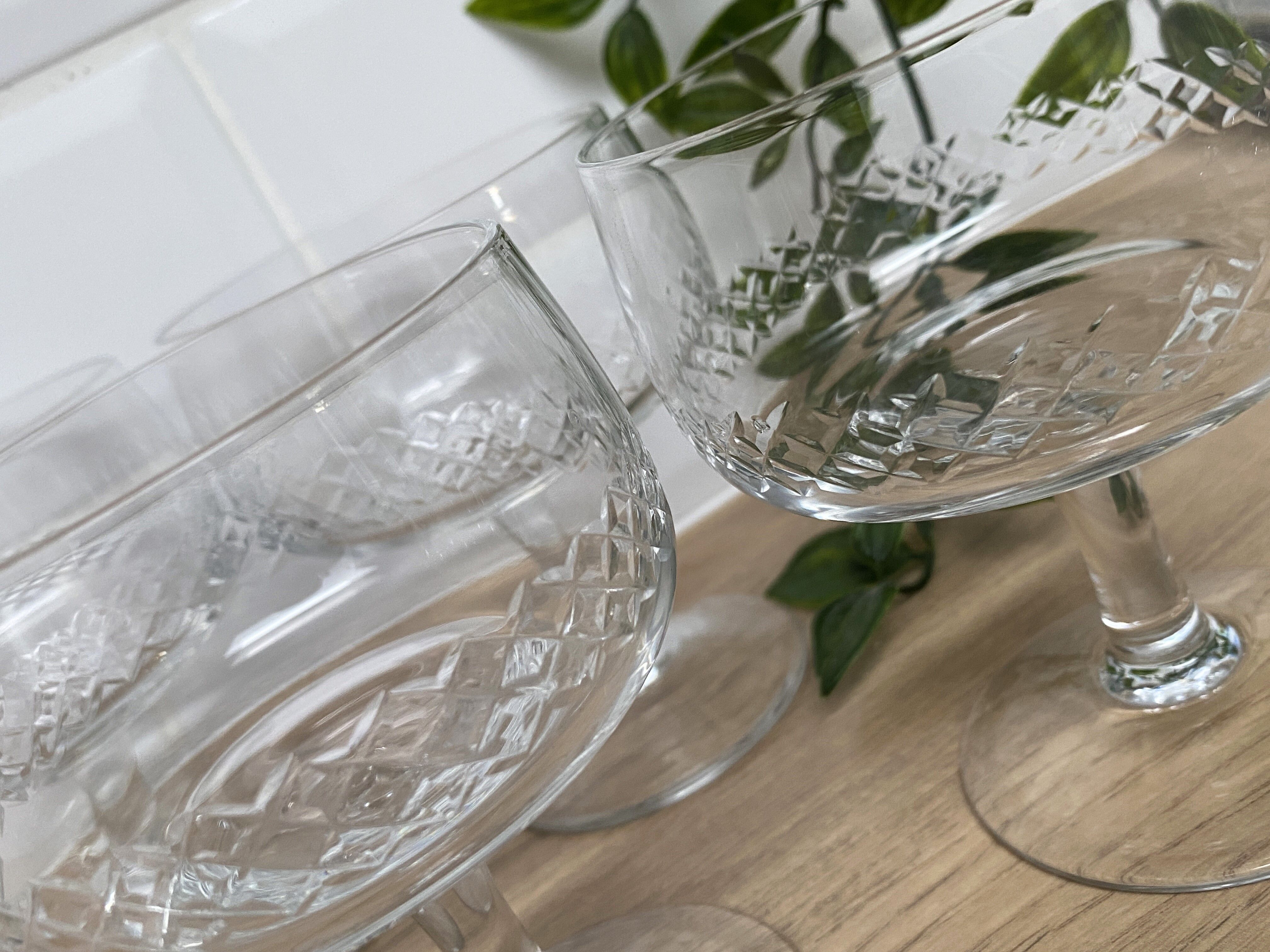Set of 6 Rupel crystal cups