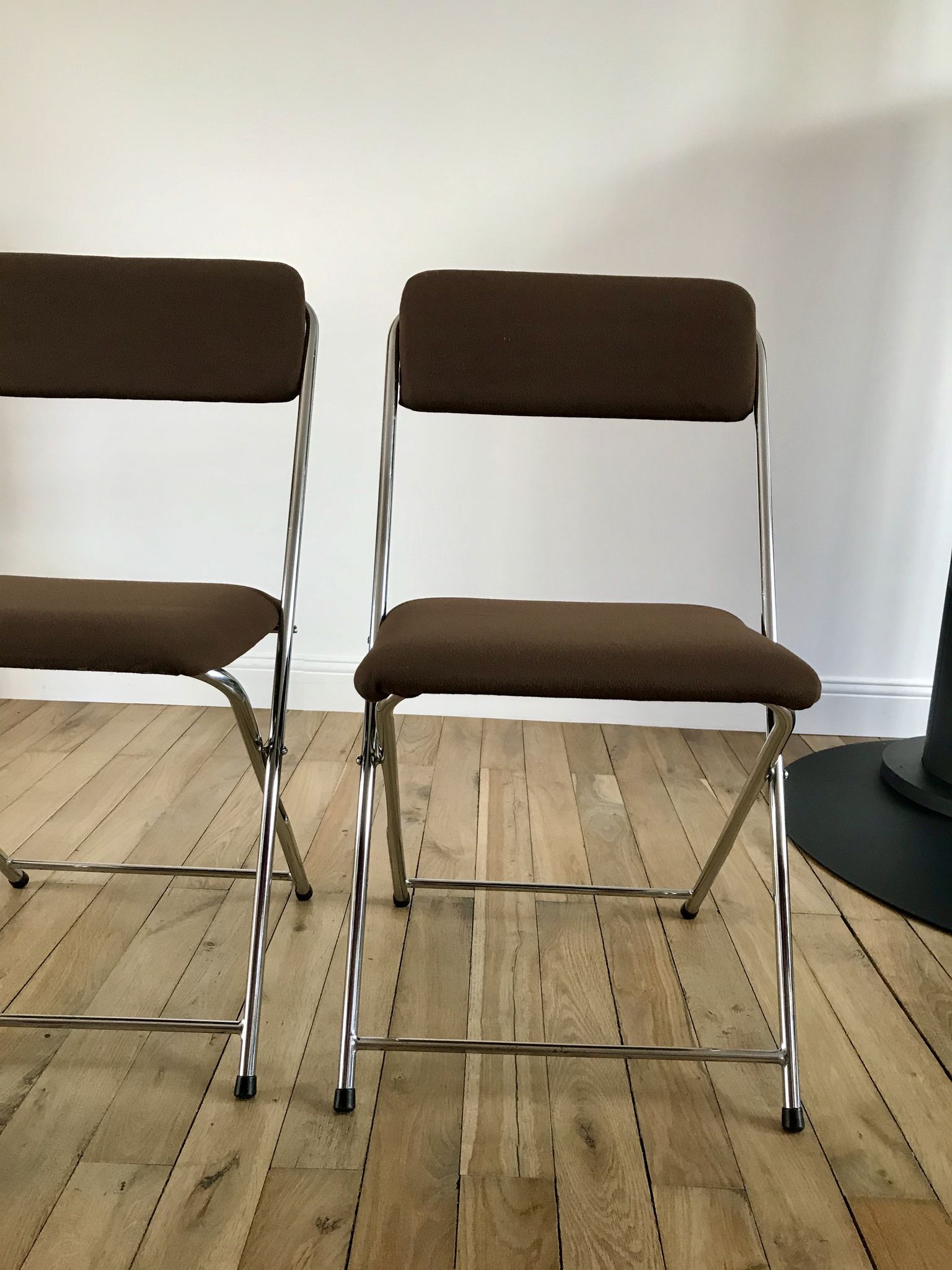 Pair of folding chairs eyrel made in france 1970s