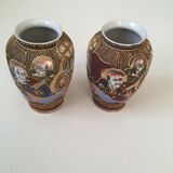 Set of 2 Satsuma vases