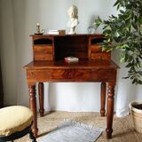 Antique solid walnut gadin desk
