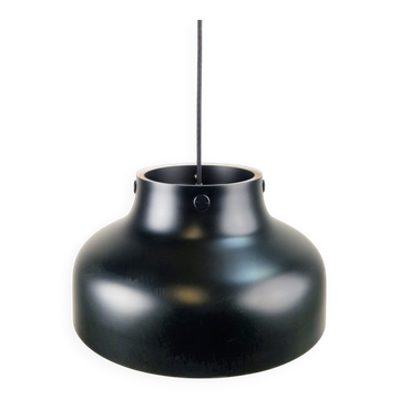 Mid-Century Modern Danish Black Jumbo Pendant Lamp by Uniline for Nordisk Solar, 1960s