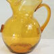 Bubbled glass pitcher biot style from the glassworks La Rochere