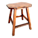 Brutalist wooden stool 1950