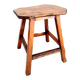Tabouret de traite brutaliste en bois 1950