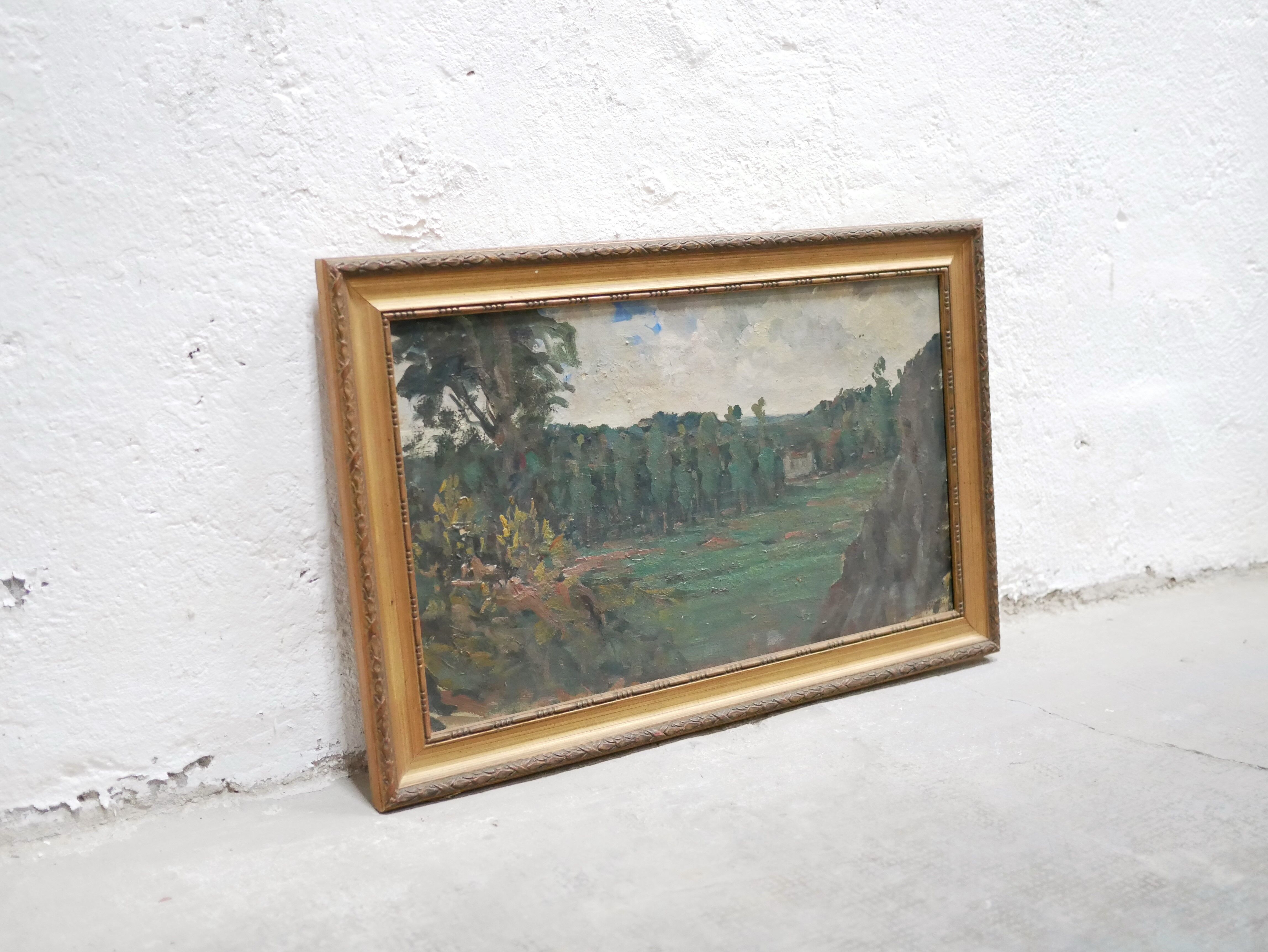 Old painting, oil on canvas