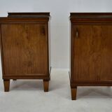1930s pair of art deco bedside tables, Czechoslovakia